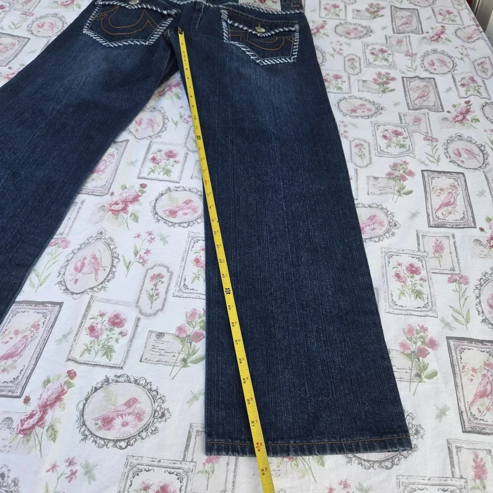 True Religion Joey Super T World Tour Jeans Men's 38x34 Denim Blue Straight‎ Leg